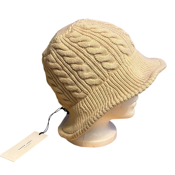 Paper Label Ariel Oatmeal Knit Bucket Hat, O/S, 100% Cotton - Picture 4 of 12